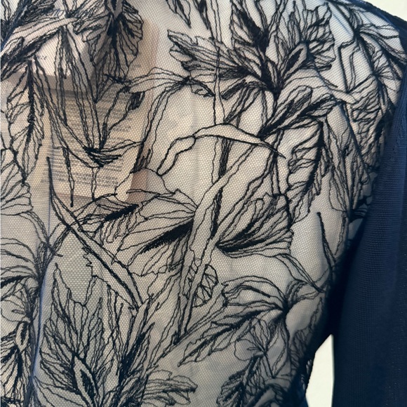 NWT Roberto Cavalli Midnight Blue Lace cardigan knit sweater. Size 42 USA 6 - Picture 4 of 8